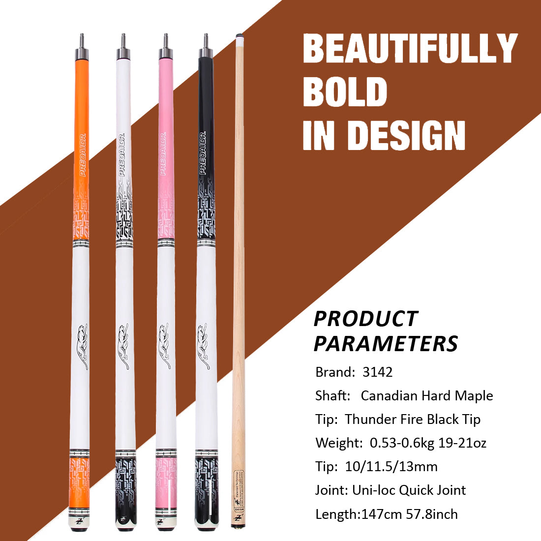 【3142】Leopard Pool Cue