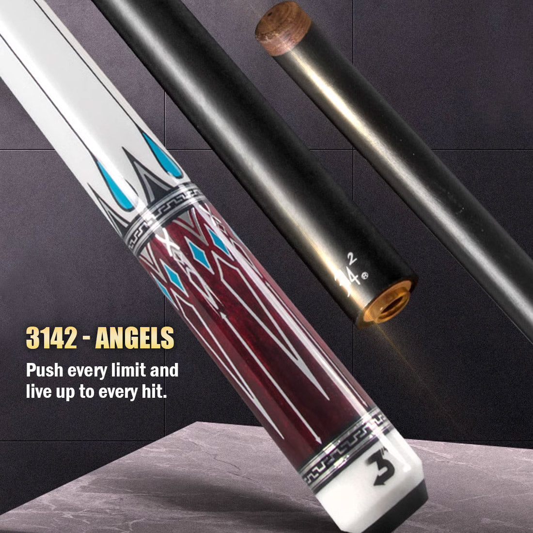 【3142】Angle 12.5/11.8mm Pool Cue