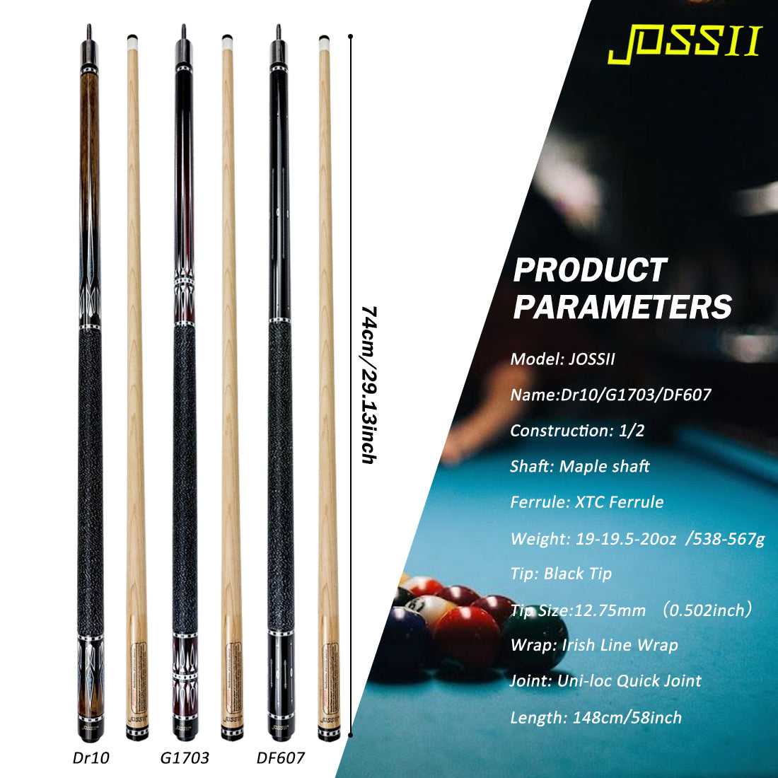 【3142】JOSS II Pool Cue