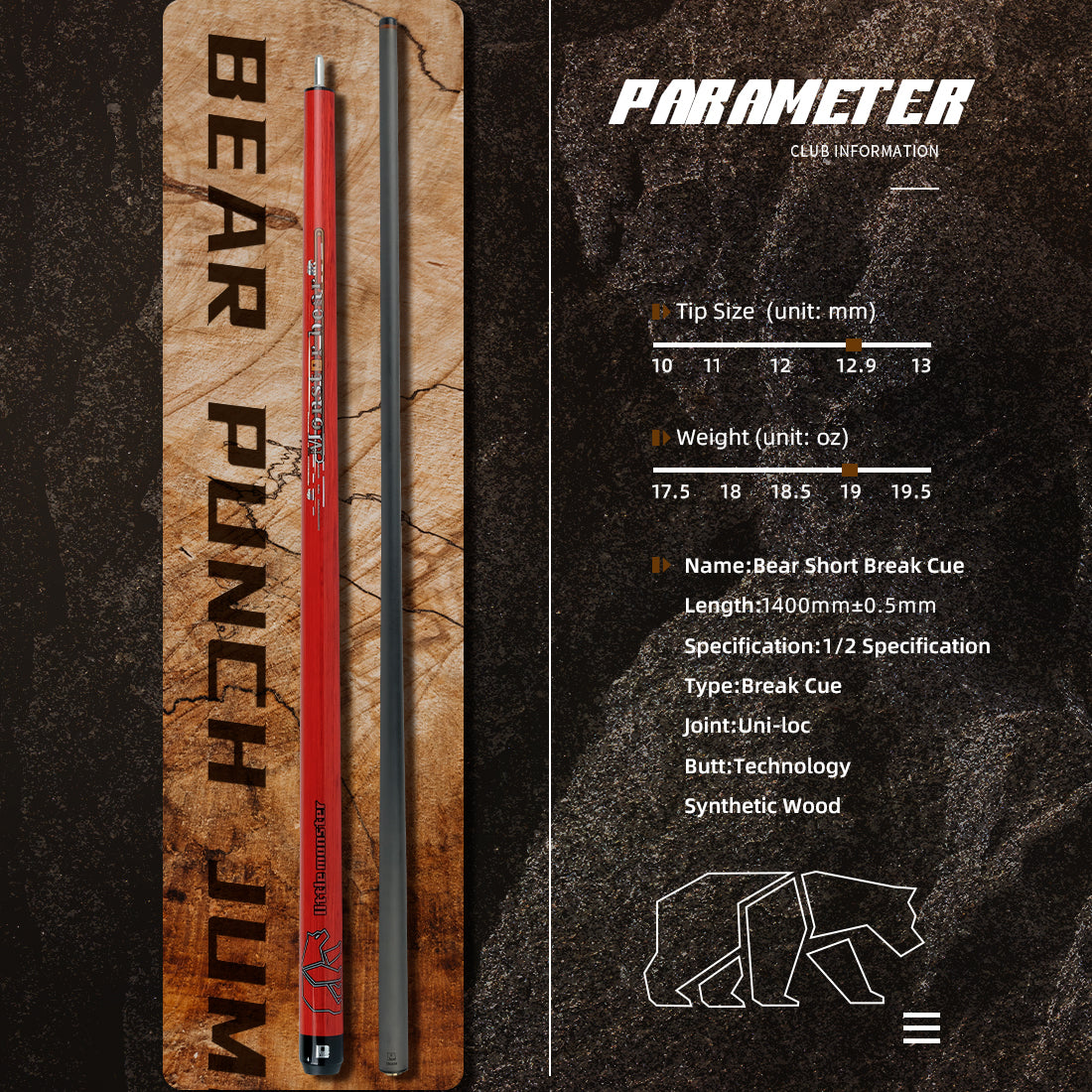 【Little Monster】Bear 140cm Break Cue