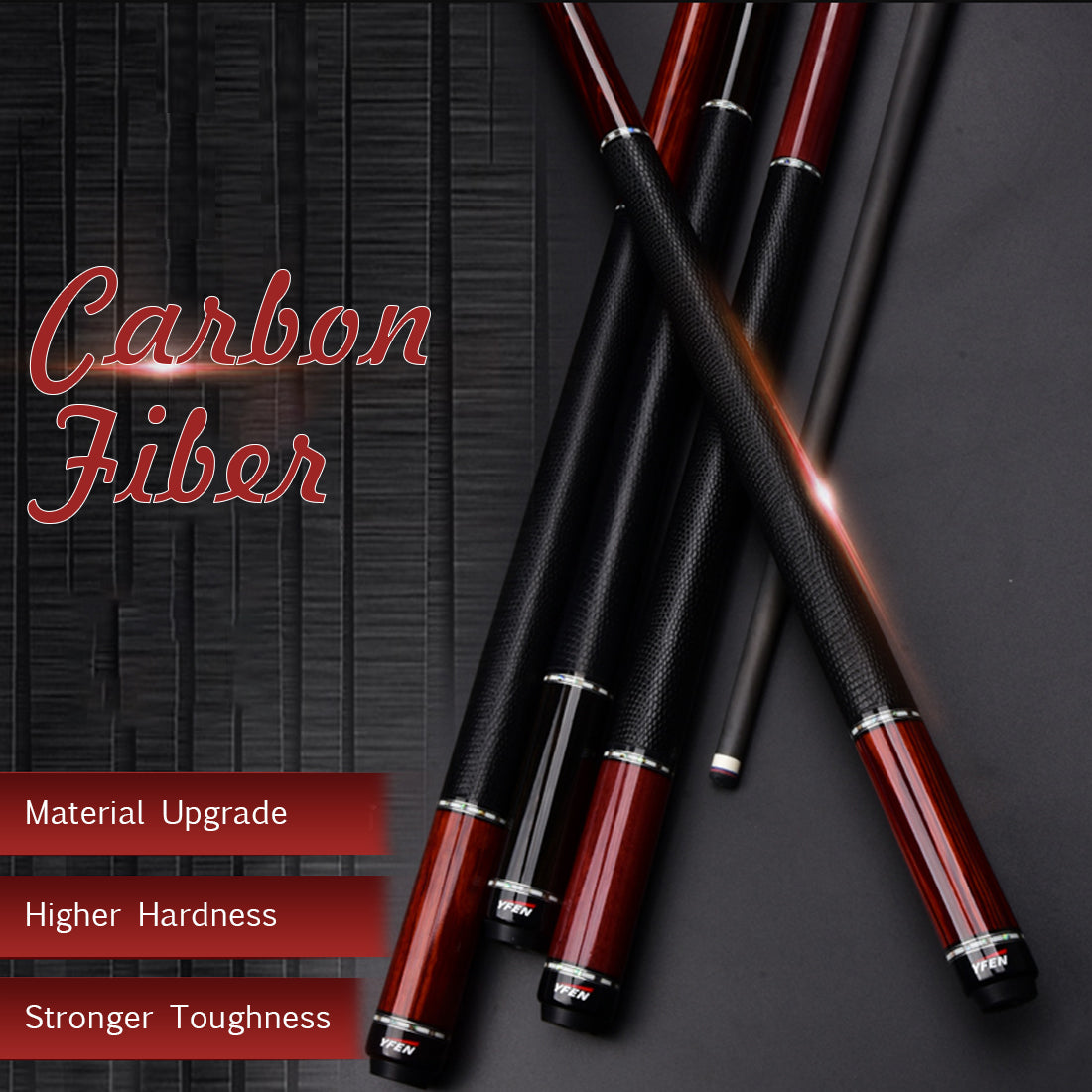 【Jianying】YFEN 7 Color Carbon Fiber Pool Cue
